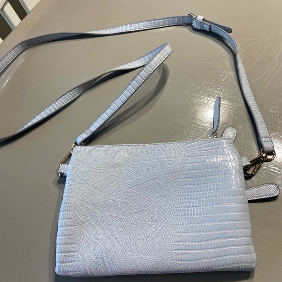 Womens Baby Blue  Crossbody  Purse Adjustable String - Picture 6 of 9